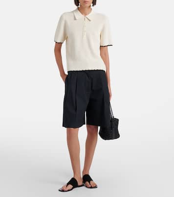 Daybreak crochet scalloped polo shirt | Frame