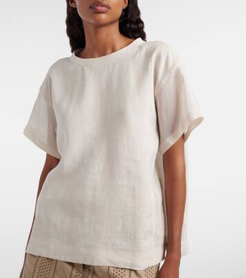 Oversized linen T-shirt | Brunello Cucinelli