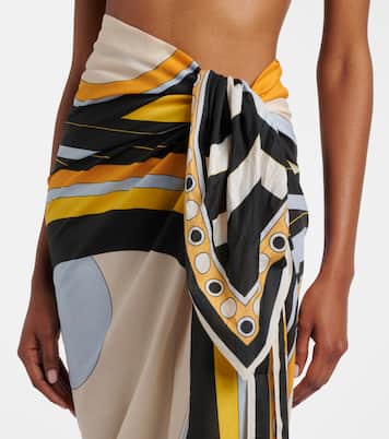 Printed cotton beach cover-up | La DoubleJ