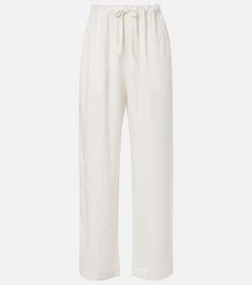 Faz linen-blend wide-leg pants | The Row