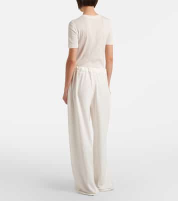 Faz linen-blend wide-leg pants | The Row