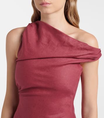 Suis asymmetric linen maxi dress | Faithfull