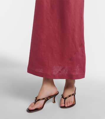 Suis asymmetric linen maxi dress | Faithfull