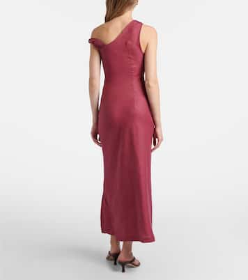 Suis asymmetric linen maxi dress | Faithfull