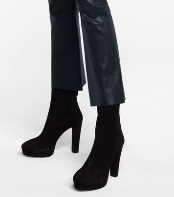 Ankle Boots Saint Honoré 120 aus Veloursleder | Aquazzura
