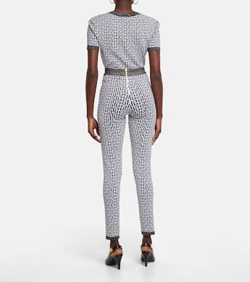 Leggings Monogram aus Jacquard-Strick | Balmain