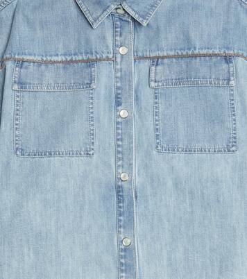 Verziertes Jeanshemd | Brunello Cucinelli Kids
