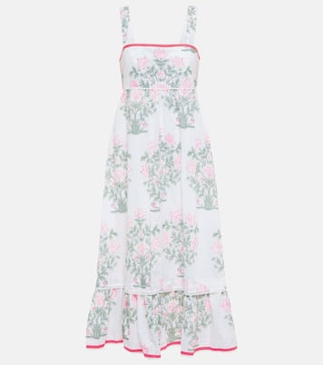 Robe midi en coton à fleurs | Juliet Dunn