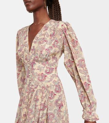 Robe midi Moyrala imprimée en soie | Isabel Marant
