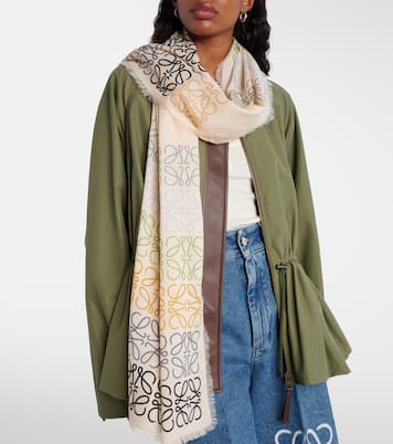 Anagram wool, silk and cashmere scarf | Loewe