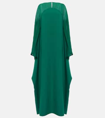 Silk-trimmed kaftan | Safiyaa