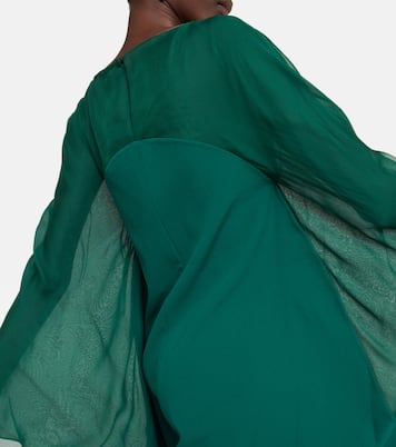 Silk-trimmed kaftan | Safiyaa