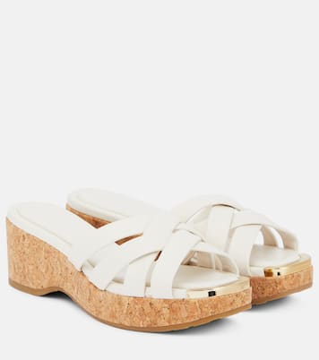Sandalen Maribou 50 aus Veloursleder und Kork | Jimmy Choo