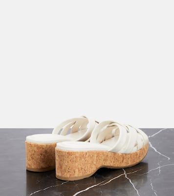 Sandalen Maribou 50 aus Veloursleder und Kork | Jimmy Choo