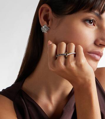 Enzo sterling silver and 18kt gold ring with black diamonds | Spinelli Kilcollin