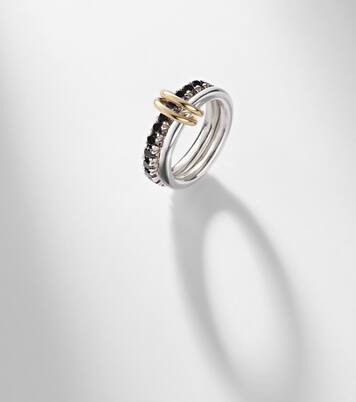 Enzo sterling silver and 18kt gold ring with black diamonds | Spinelli Kilcollin