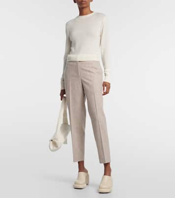 Cropped-Hose aus Wolle | Jil Sander