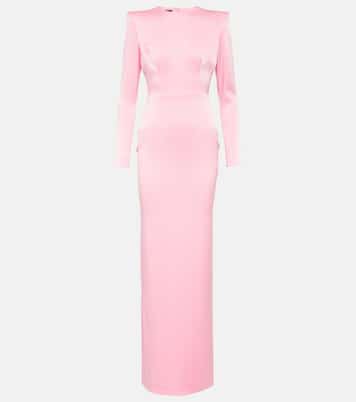 Robe longue Daley en crêpe de satin | Alex Perry