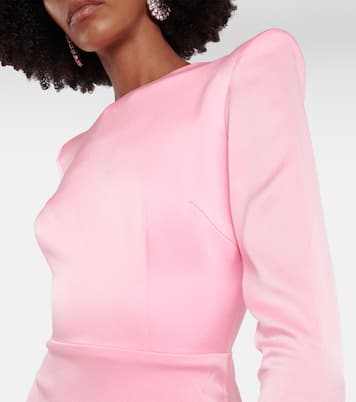 Robe longue Daley en crêpe de satin | Alex Perry