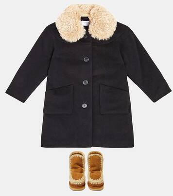 Bottes en daim et shearling | Mou Kids