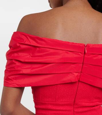 Robe midi Chiara en crêpe à encolure bardot | Rebecca Vallance