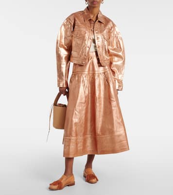 Midirock Astrid aus Denim | Ulla Johnson