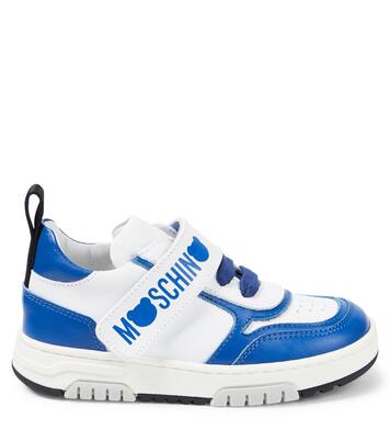 Logo leather sneakers | Moschino Kids