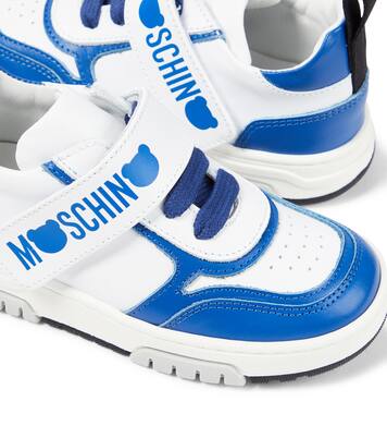 Logo leather sneakers | Moschino Kids