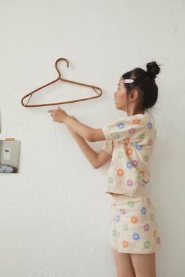 Kent knitted floral cotton T-shirt | The New Society