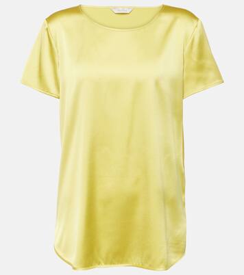 T-shirt Cortona en satin de soie mélangée | Max Mara