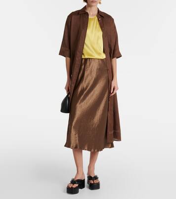 T-shirt Cortona en satin de soie mélangée | Max Mara