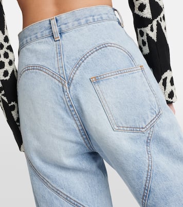 Crystal-embellished straight jeans | Area