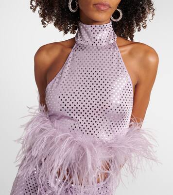 Top Disco Plumage mit Federn | Oséree