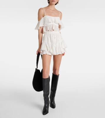 Top cropped Eliani in ramia con volant | Isabel Marant