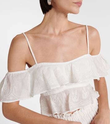 Top cropped Eliani in ramia con volant | Isabel Marant