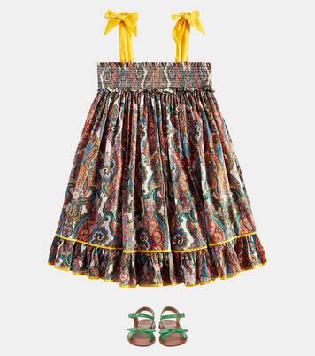 Robe Ottie en coton à motif cachemire | Zimmermann Kids