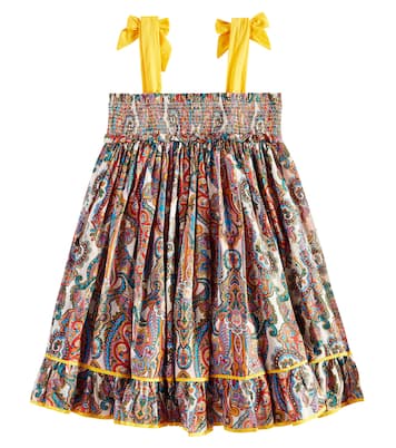 Robe Ottie en coton à motif cachemire | Zimmermann Kids