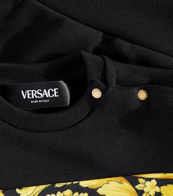 Baby Barocco cotton jersey sweatshirt | Versace Kids