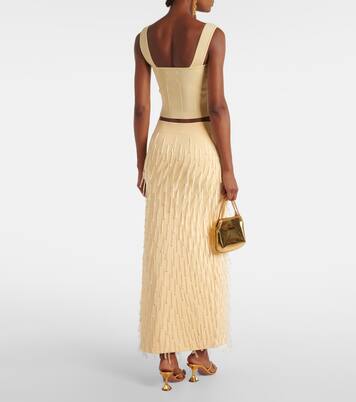 Verzierter Maxirock Depois aus Jersey | Galvan