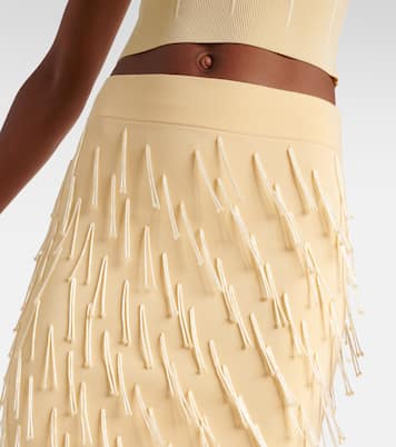 Verzierter Maxirock Depois aus Jersey | Galvan