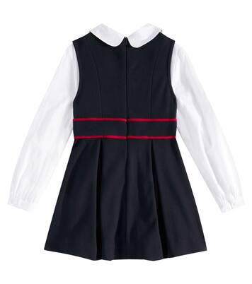 Robe en coton mélangé à logo | Dolce&Gabbana Kids