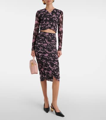 Cropped-Top aus Mesh | Ganni