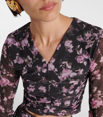 Cropped-Top aus Mesh | Ganni