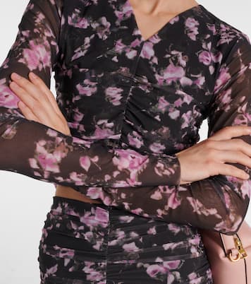 Cropped-Top aus Mesh | Ganni