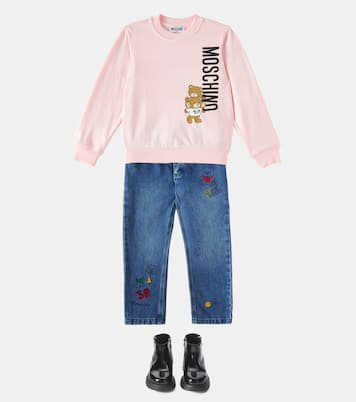 Ankle Boots aus Leder | Moschino Kids