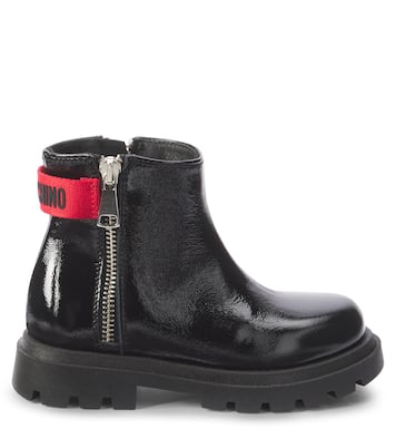 Ankle Boots aus Leder | Moschino Kids