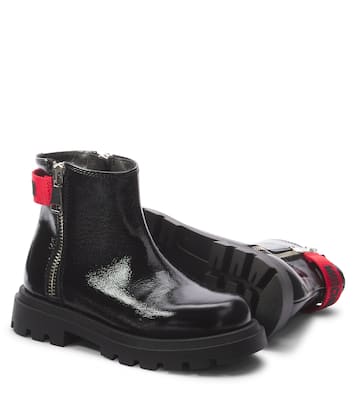 Ankle Boots aus Leder | Moschino Kids