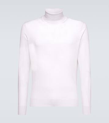 Cashseta cashmere and silk turtleneck top | Zegna