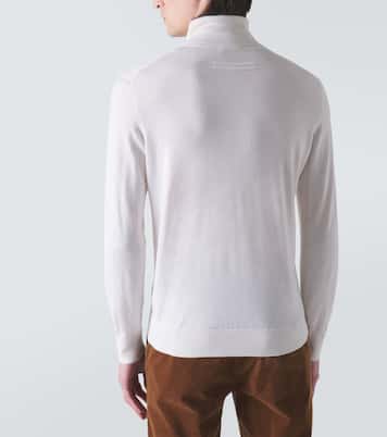 Cashseta cashmere and silk turtleneck top | Zegna