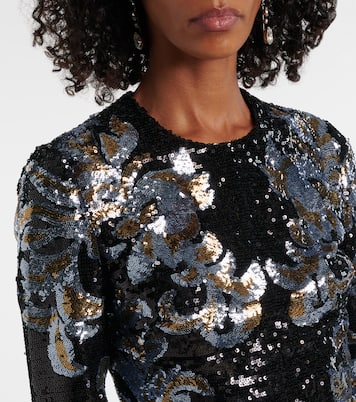 Robe longue imprimée à sequins | Elie Saab